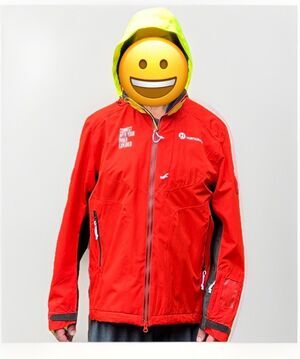 Helly Hansen Hurtigruten Expedition Jacket Red Neon Yellow Hood IAATO AECO Lg